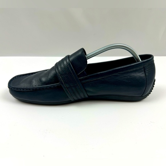 Zanzara Men's Van Eyck Blue Soft Leather Loafers Shoes Size 11‎ - Picture 6 of 9
